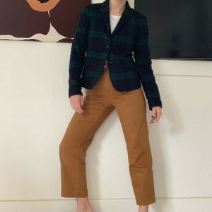 GAP Plaid Blazer - Navy and Green